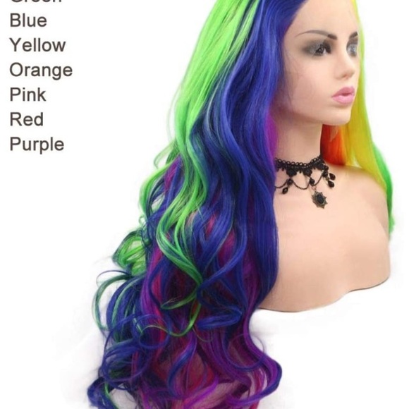 26” Multi-Colored Rainbow Lace Front Wigs